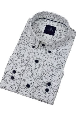 Erkek Puantiyeli Slim Fitt Uzun Kol Gömlek 2420 BGL-ST04382