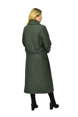 Kadın Uzun Kemerli Kaşe Kaban BGL-ST04065