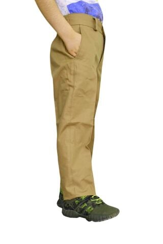 Kolej Arkası Lastikli Kanvas Pantolon Bej BGL-ST01788