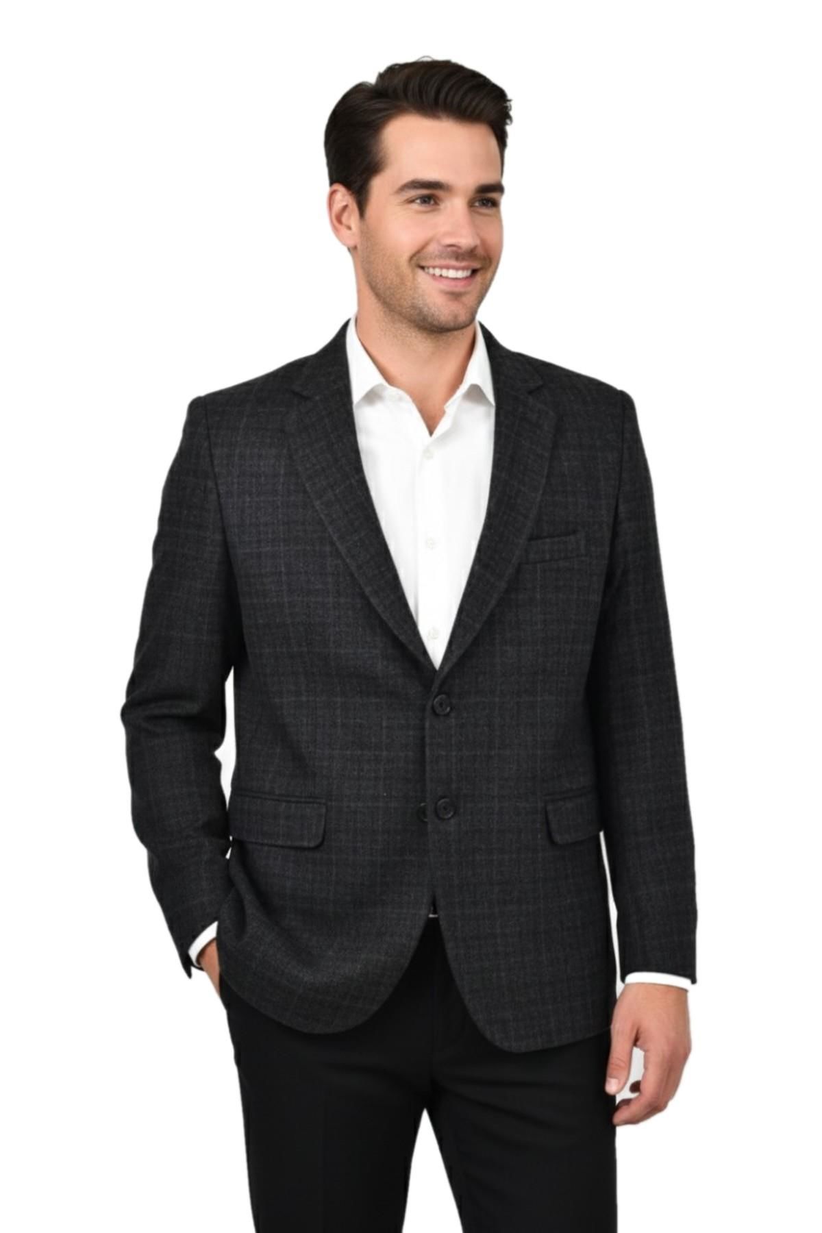 Erkek Kışlık Kumaş Tek Ceket 4 Drop BGL-ST04987