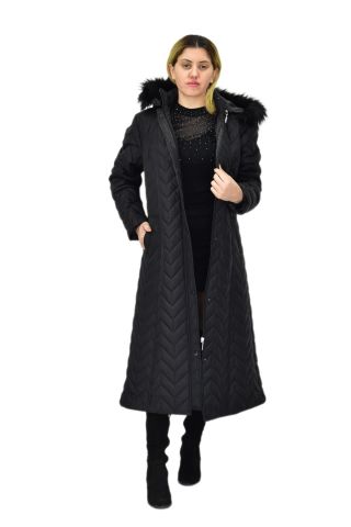 Kadın Kapitone Kapüşonlu Uzun Mont BGL-ST04060