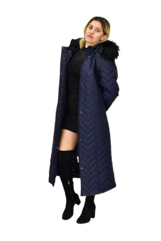 Kadın Kapitone Kapüşonlu Uzun Mont BGL-ST04060