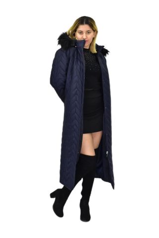 Kadın Kapitone Kapüşonlu Uzun Mont BGL-ST04060