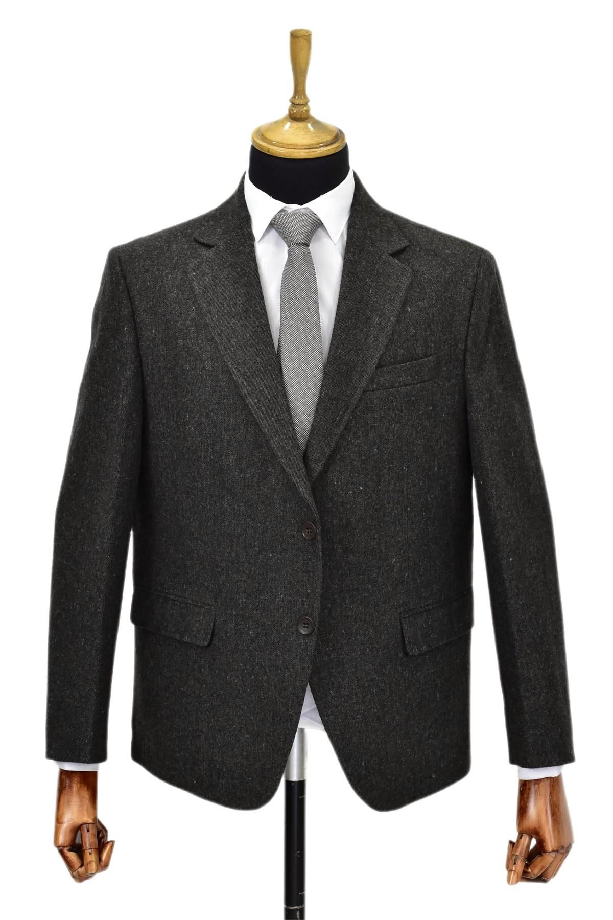 Erkek Kışlık Kumaş Tek Ceket 4 Drop BGL-ST03969