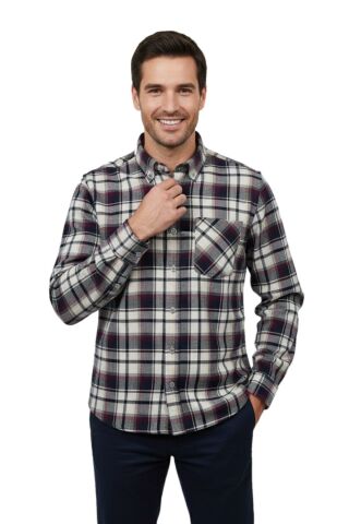 Erkek Kışlık Tek Cep Klasik Gömlek BGL-ST04989