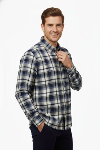 Erkek Kışlık Tek Cep Klasik Gömlek BGL-ST04989