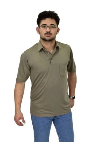 Erkek Gömlek Yaka Tişört T6064 BGL-ST04541