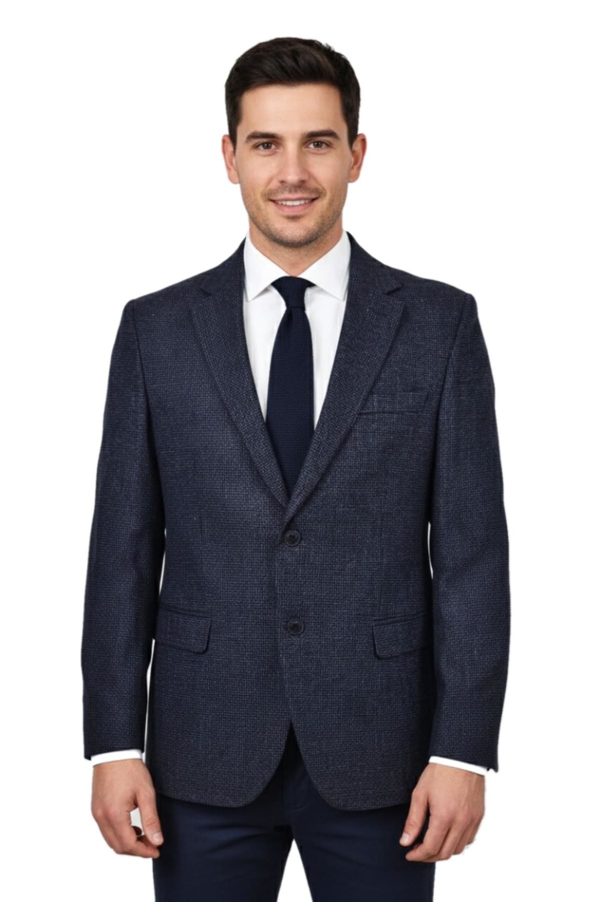Erkek Kışlık Kumaş Tek Ceket 4 Drop BGL-ST04988