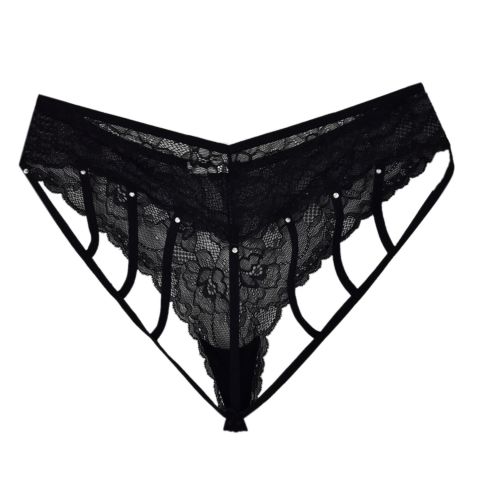 Kadın Ön Güpürlü Arka İp Fantazi Külot 7024 BGL-ST04364