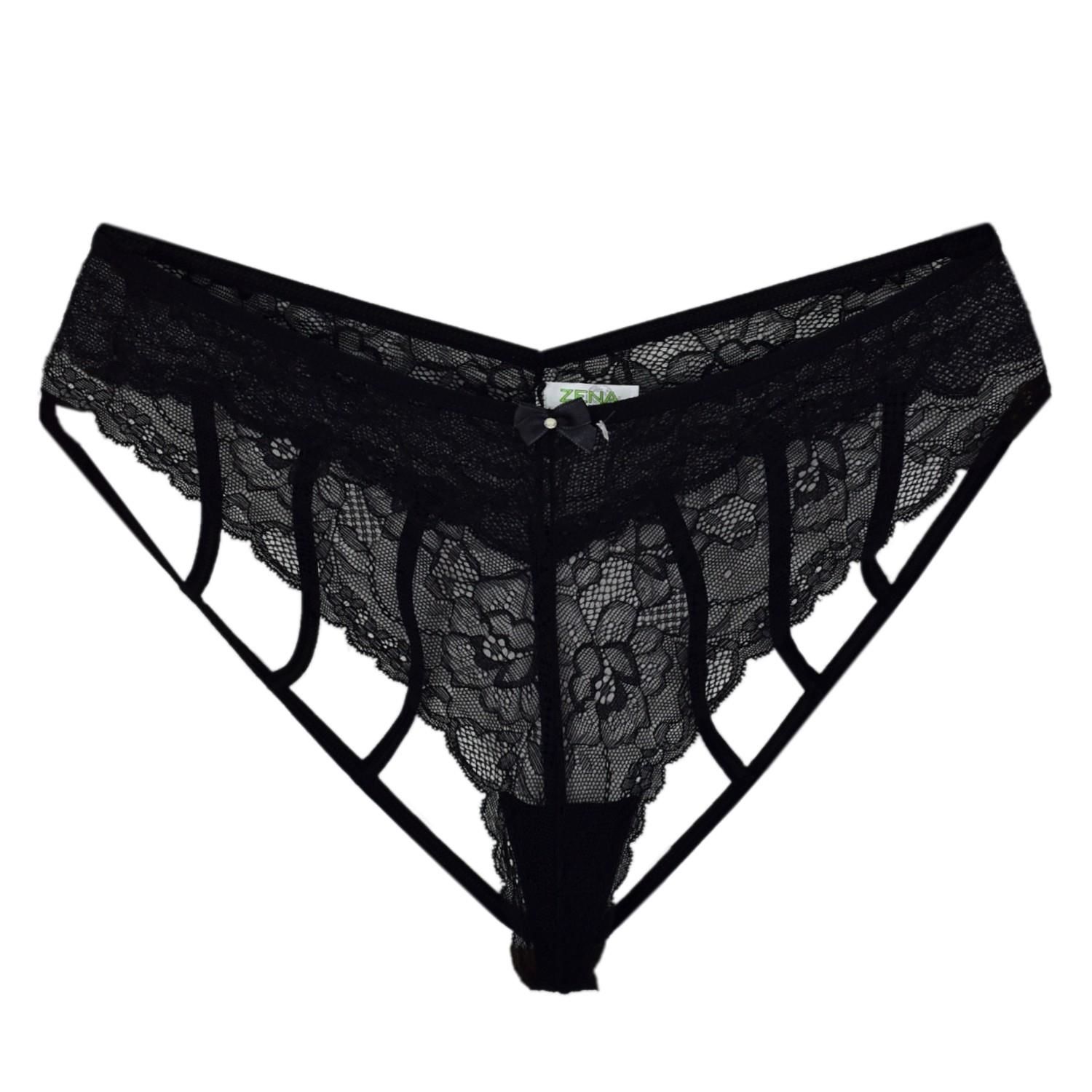 Kadın Ön Güpürlü Arka İp Fantazi Külot 7024 BGL-ST04364