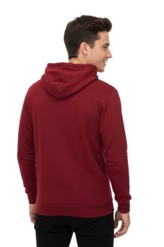 Erkek Bordo Kapüşonlu Sweatshirt Cal BGL-ST02286