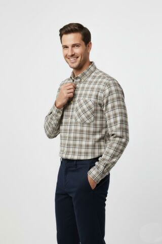 Erkek Kışlık Tek Cep Klasik Gömlek BGL-ST04990