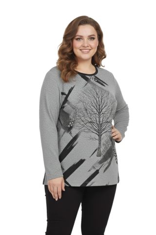 Kadın Yumoş Taşlı Baskılı Bluz BGL-ST05167