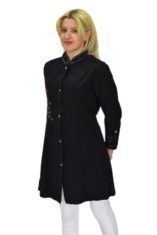 Kadın Nakışlı Hakim Yaka Tunik JNS-3004