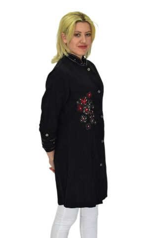 Kadın Nakışlı Hakim Yaka Tunik JNS-3004