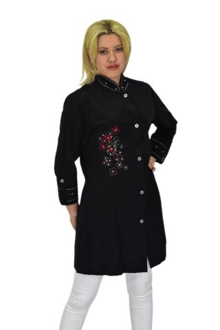 Kadın Nakışlı Hakim Yaka Tunik JNS-3004