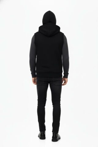 Erkek Kapitone Modelli 3 İplik Kapüşonlu Yelek BGL-ST04866