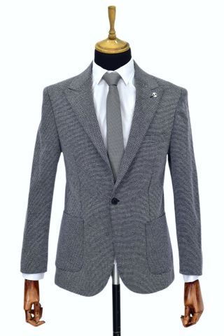 Erkek Tek Spor Ceket Çift Yırtmaçlı BGL-ST03983