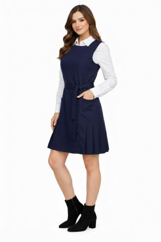 Kadın Lacivert Jile Elbise LACI-007