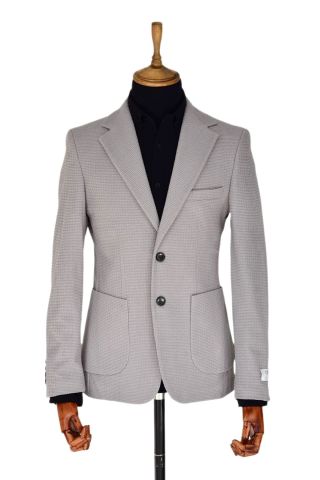 Erkek Tek Spor Ceket Çift Yırtmaçlı Gofre BGL-ST03587