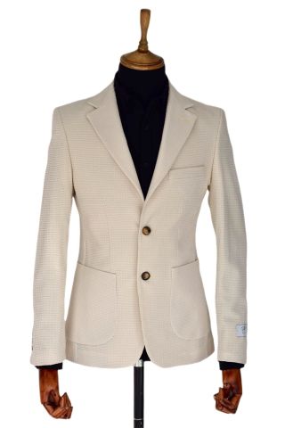 Erkek Tek Spor Ceket Çift Yırtmaçlı Gofre BGL-ST03587