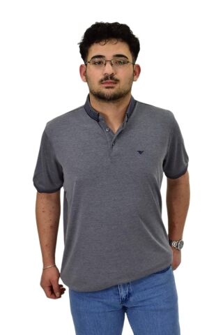 Erkek Büyük Beden Polo Yaka Merserize Tişört T3000 BGL-ST04534