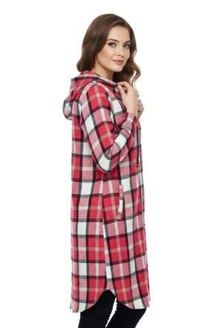 Kadın Oduncu Kapüşonlu Gömlek Tunik BGL-ST02455