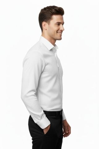 Erkek Silim Fit Armürlü Uzun Kol Gömlek BGL-ST04868