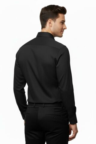 Erkek Silim Fit Armürlü Uzun Kol Gömlek BGL-ST04868