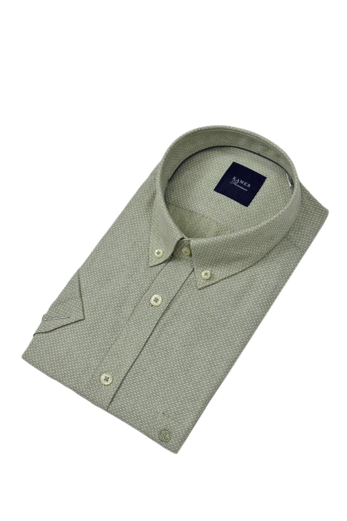 Erkek Klasik Armürlü Kısa Kol Gömlek 9362 BGL-ST04576