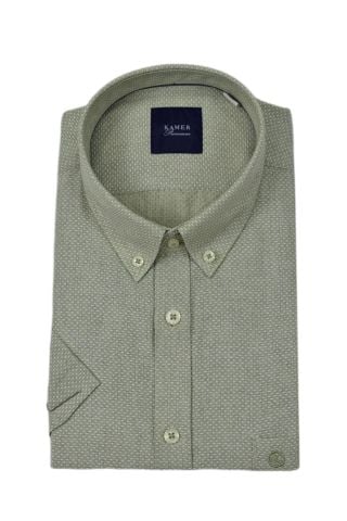 Erkek Klasik Armürlü Kısa Kol Gömlek 9362 BGL-ST04576