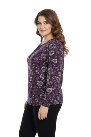Kadın Yumoş Yaka Bağcıklı Modelli Bluz BGL-ST05137