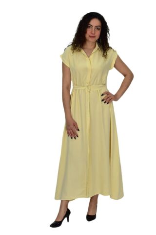 Kadın Beli Kemerli Elbise BGL-ST04639