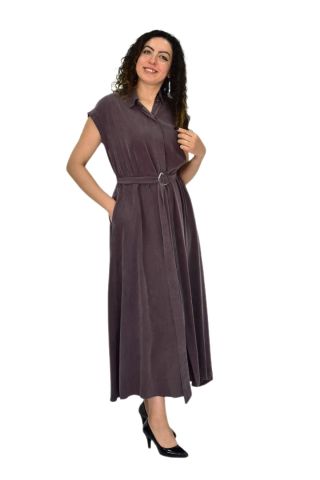 Kadın Beli Kemerli Elbise BGL-ST04639