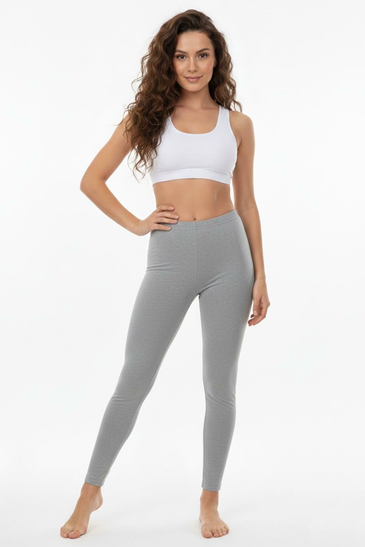 Kadın Likralı Pamuk Uzun Tayt TUT-0173