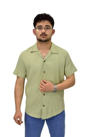 Erkek Spor Silim Fit Kısa Kol Gömlek G5003 BGL-ST04496
