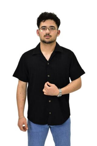 Erkek Spor Silim Fit Kısa Kol Gömlek G5003 BGL-ST04496