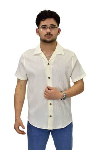 Erkek Spor Silim Fit Kısa Kol Gömlek G5003 BGL-ST04496