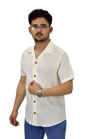 Erkek Spor Silim Fit Kısa Kol Gömlek G5003 BGL-ST04496
