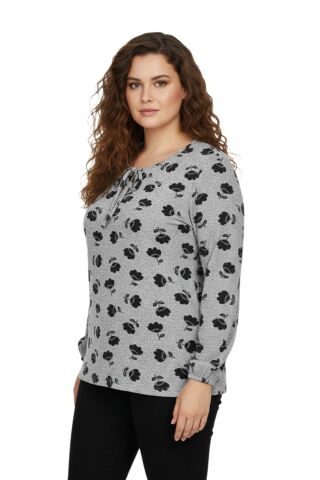 Kadın Yumoş Yaka Bağcıklı Modelli Bluz BGL-ST05139