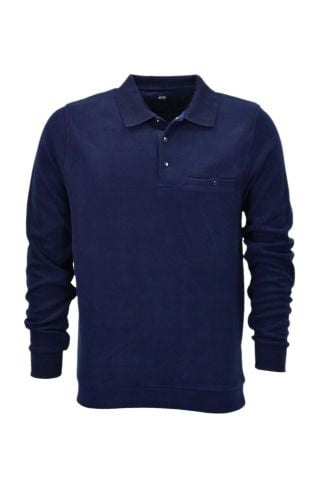 Erkek Polo Yaka Cepli Sweatshirt  6857 BGL-ST04024