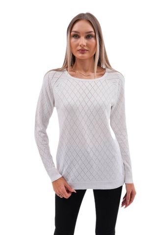 Kadın Baklava Dilimi Desenli Kazak 12781 BGL-ST04110