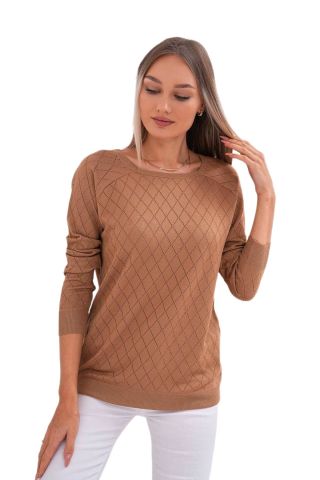 Kadın Baklava Dilimi Desenli Kazak 12781 BGL-ST04110