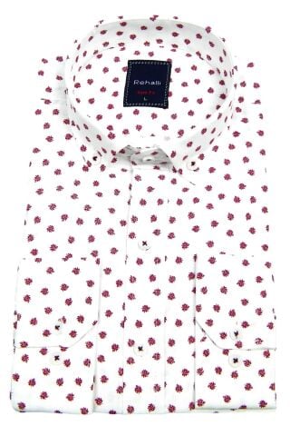 Erkek Keten Yaprak Model Uzun Kol Gömlek 491 BGL-ST00491