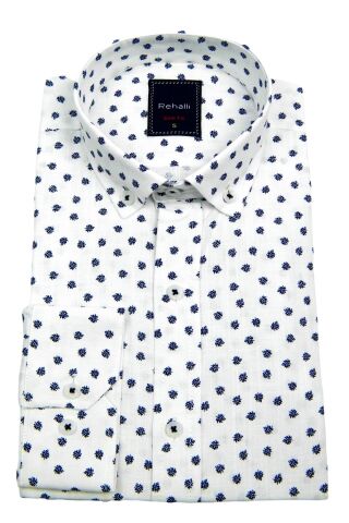 Erkek Keten Yaprak Model Uzun Kol Gömlek 491 BGL-ST00491