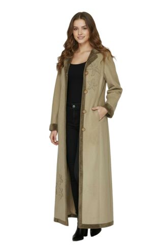 Uzun Çiçek Nakışlı Pardesü Bgl-st00925 BGL-ST00925