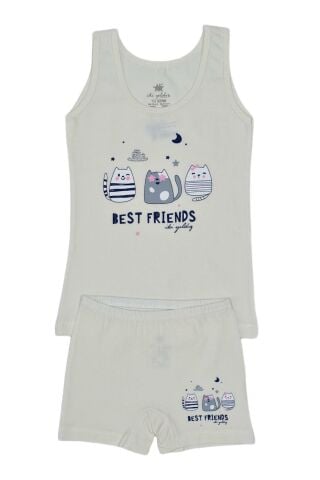 Kız Çocuk Best Baskılı Atlet Boxer Takım 8539 BGL-ST03483