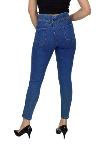 Kadın Lastik Kemerli Kot Pantolon PB207 BGL-ST02899