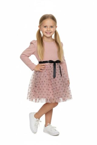 Kız Çocuk Puantiyeli Tütülü Elbise BGL-ST05204