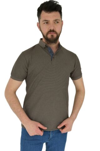 Erkek Gömlek Yaka Tişört Waffle BGL-ST01943